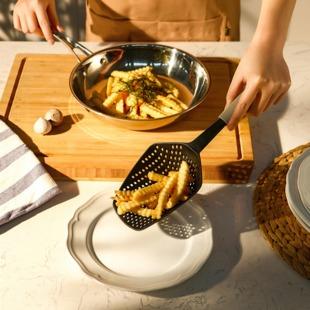 不粘锅专用长柄耐高温硅胶油炸滤勺 厨房烹饪炊具